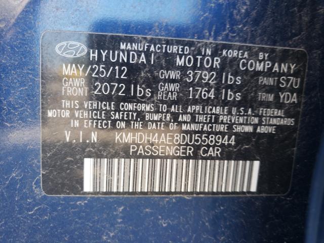 Photo 9 VIN: KMHDH4AE8DU558944 - HYUNDAI ELANTRA GL 