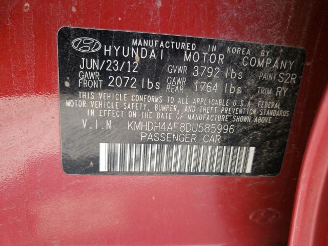 Photo 9 VIN: KMHDH4AE8DU585996 - HYUNDAI ELANTRA GL 