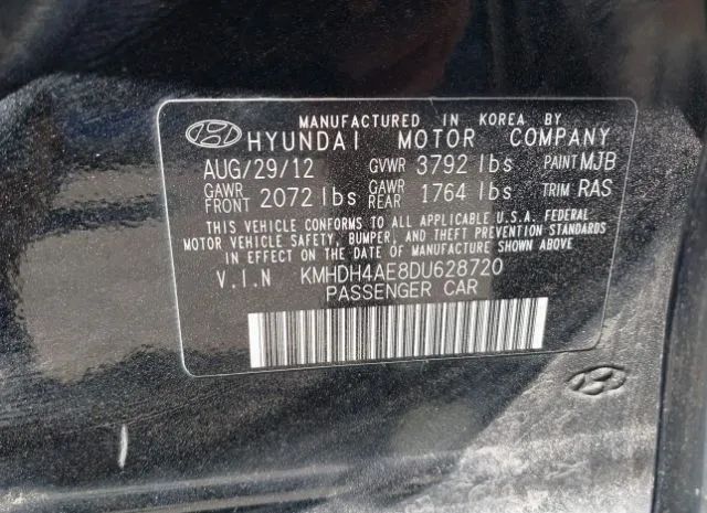 Photo 8 VIN: KMHDH4AE8DU628720 - HYUNDAI ELANTRA 