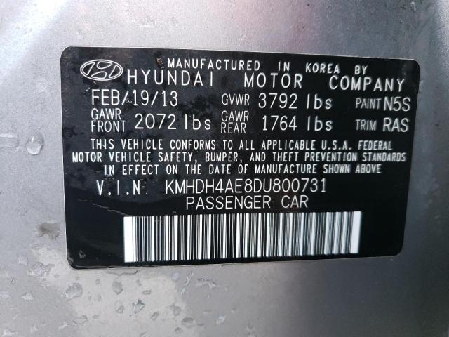 Photo 11 VIN: KMHDH4AE8DU800731 - HYUNDAI ELANTRA 