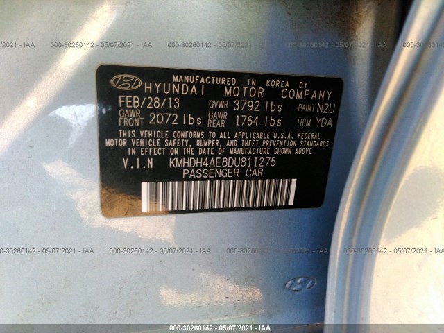 Photo 8 VIN: KMHDH4AE8DU811275 - HYUNDAI ELANTRA 