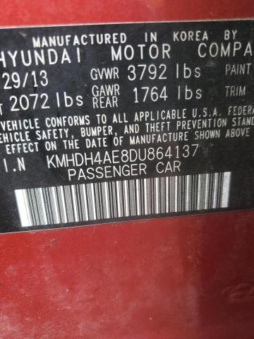 Photo 12 VIN: KMHDH4AE8DU864137 - HYUNDAI ELANTRA GL 