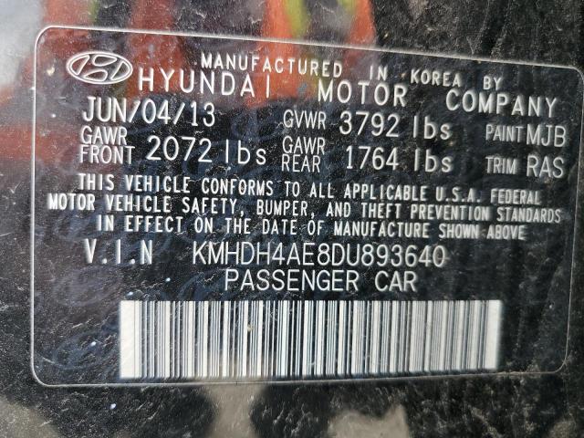 Photo 11 VIN: KMHDH4AE8DU893640 - HYUNDAI ELANTRA GL 