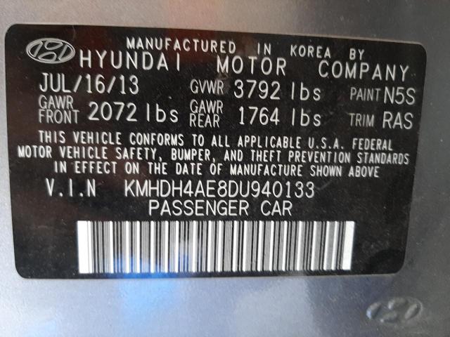 Photo 9 VIN: KMHDH4AE8DU940133 - HYUNDAI ELANTRA GL 