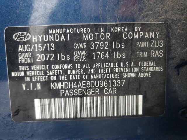 Photo 11 VIN: KMHDH4AE8DU961337 - HYUNDAI ELANTRA 