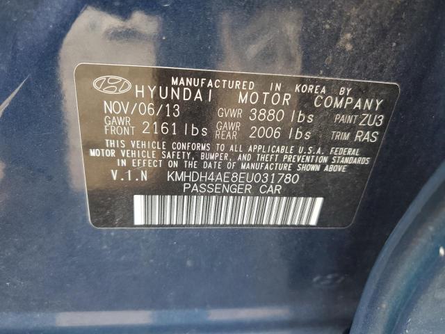 Photo 11 VIN: KMHDH4AE8EU031780 - HYUNDAI ELANTRA SE 