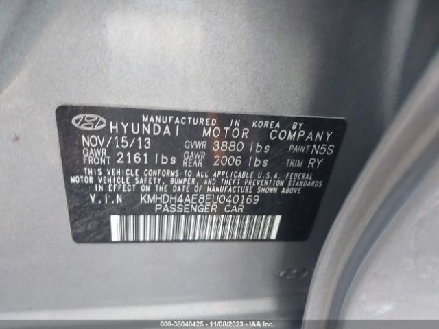 Photo 8 VIN: KMHDH4AE8EU040169 - HYUNDAI ELANTRA 