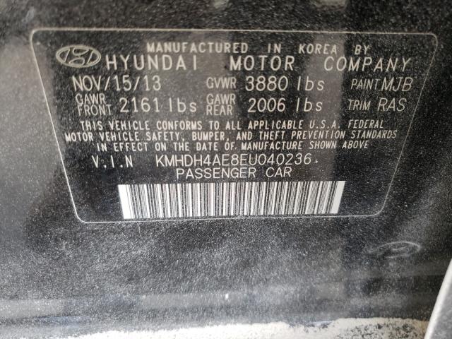 Photo 9 VIN: KMHDH4AE8EU040236 - HYUNDAI ELANTRA 