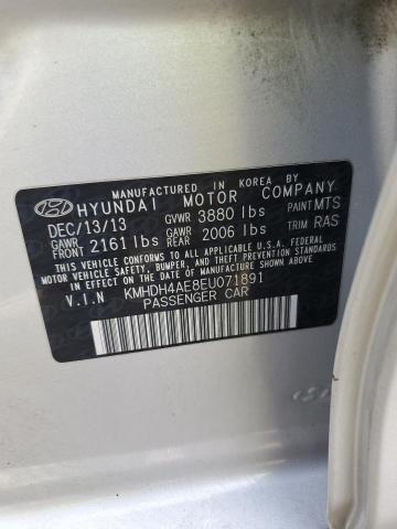 Photo 12 VIN: KMHDH4AE8EU071891 - HYUNDAI ELANTRA SE 