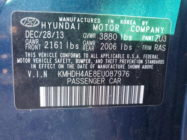 Photo 11 VIN: KMHDH4AE8EU087976 - HYUNDAI ELANTRA SE 