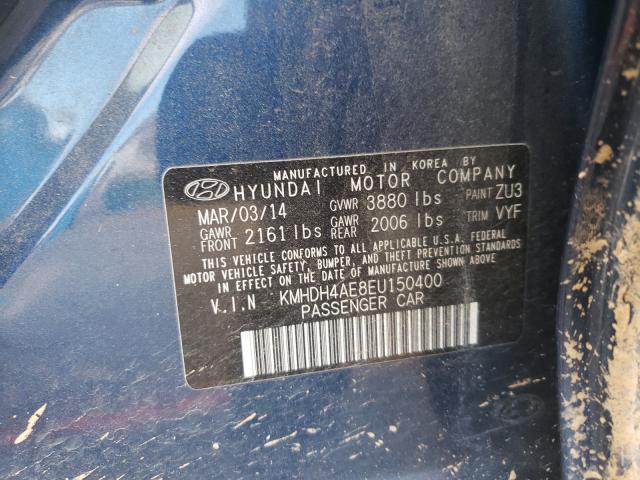 Photo 9 VIN: KMHDH4AE8EU150400 - HYUNDAI ELANTRA SE 