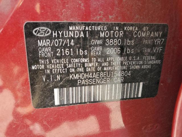 Photo 11 VIN: KMHDH4AE8EU154804 - HYUNDAI ELANTRA SE 