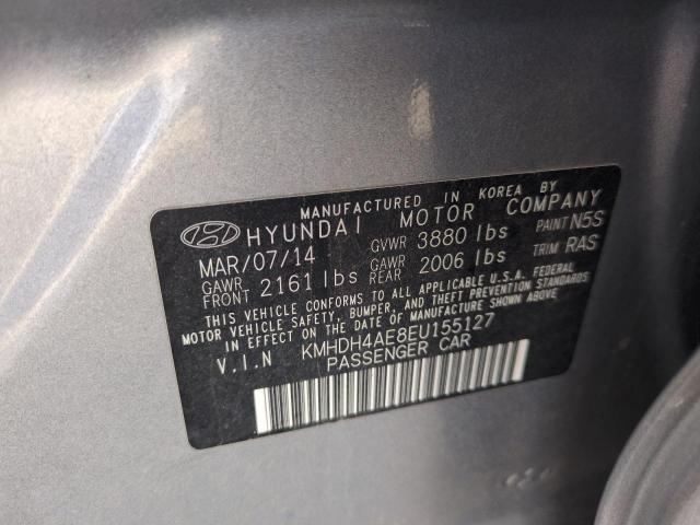 Photo 11 VIN: KMHDH4AE8EU155127 - HYUNDAI ELANTRA SE 