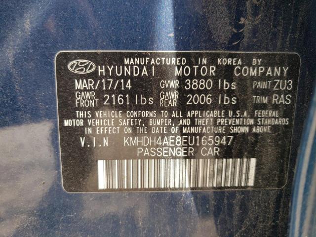 Photo 9 VIN: KMHDH4AE8EU165947 - HYUNDAI ELANTRA SE 