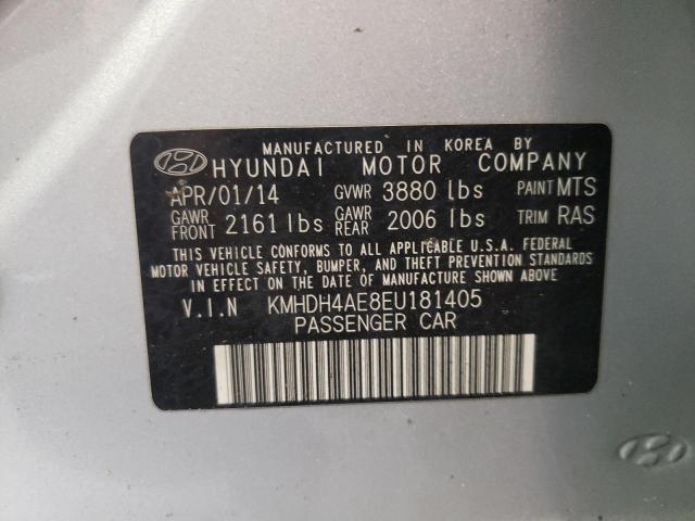 Photo 9 VIN: KMHDH4AE8EU181405 - HYUNDAI ELANTRA SE 