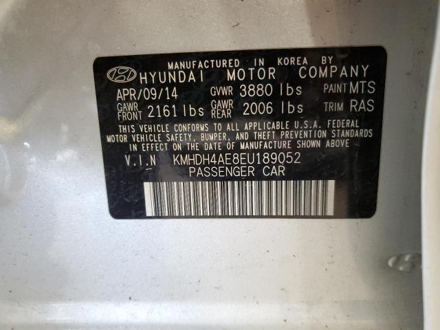 Photo 12 VIN: KMHDH4AE8EU189052 - HYUNDAI ELANTRA 