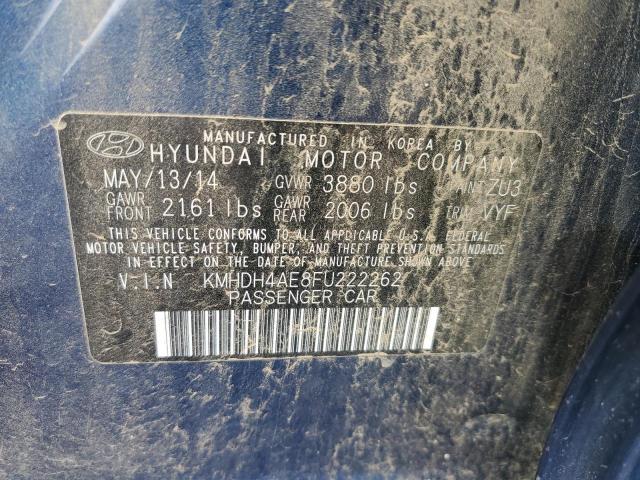 Photo 11 VIN: KMHDH4AE8FU222262 - HYUNDAI ELANTRA SE 