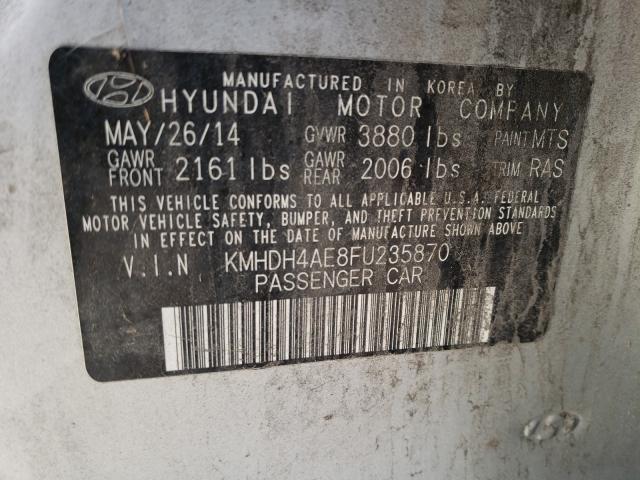 Photo 9 VIN: KMHDH4AE8FU235870 - HYUNDAI ELANTRA 