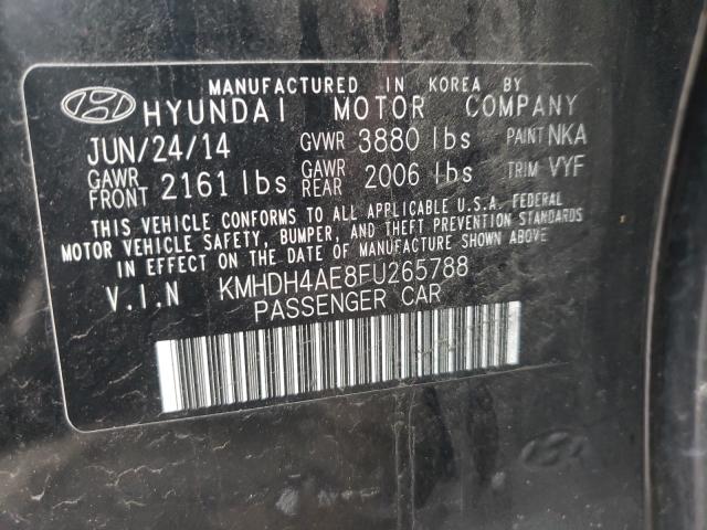 Photo 9 VIN: KMHDH4AE8FU265788 - HYUNDAI ELANTRA SE 