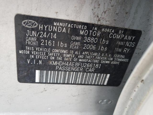 Photo 12 VIN: KMHDH4AE8FU266181 - HYUNDAI ELANTRA 