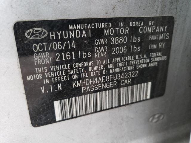 Photo 11 VIN: KMHDH4AE8FU342322 - HYUNDAI ELANTRA SE 