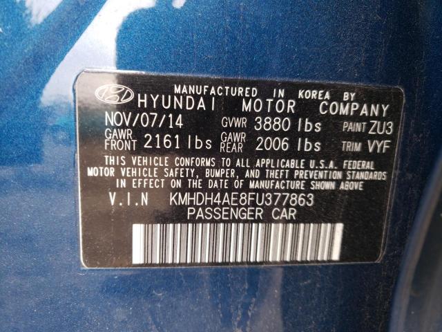 Photo 11 VIN: KMHDH4AE8FU377863 - HYUNDAI ELANTRA SE 