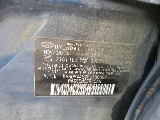 Photo 11 VIN: KMHDH4AE8FU380097 - HYUNDAI ELANTRA 