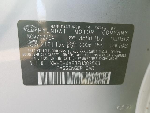 Photo 9 VIN: KMHDH4AE8FU382593 - HYUNDAI ELANTRA SE 