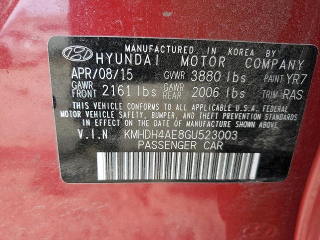 Photo 11 VIN: KMHDH4AE8GU523003 - HYUNDAI ELANTRA 