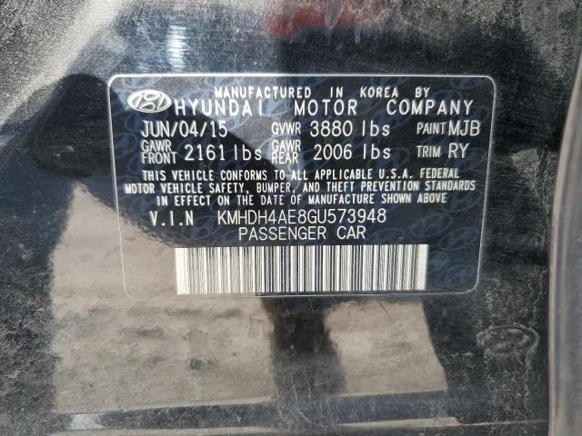 Photo 12 VIN: KMHDH4AE8GU573948 - HYUNDAI ELANTRA SE 