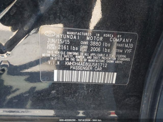 Photo 8 VIN: KMHDH4AE8GU581712 - HYUNDAI ELANTRA 