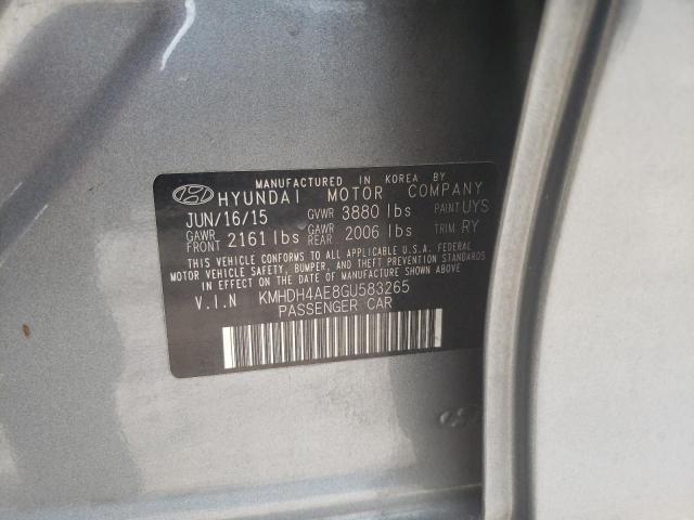 Photo 12 VIN: KMHDH4AE8GU583265 - HYUNDAI ELANTRA SE 