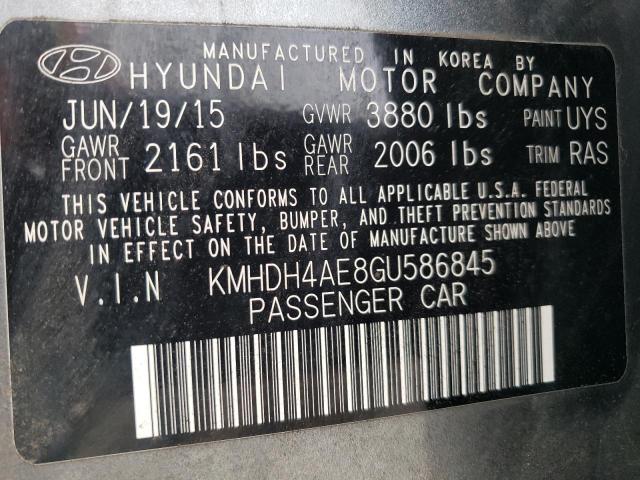 Photo 11 VIN: KMHDH4AE8GU586845 - HYUNDAI ELANTRA 