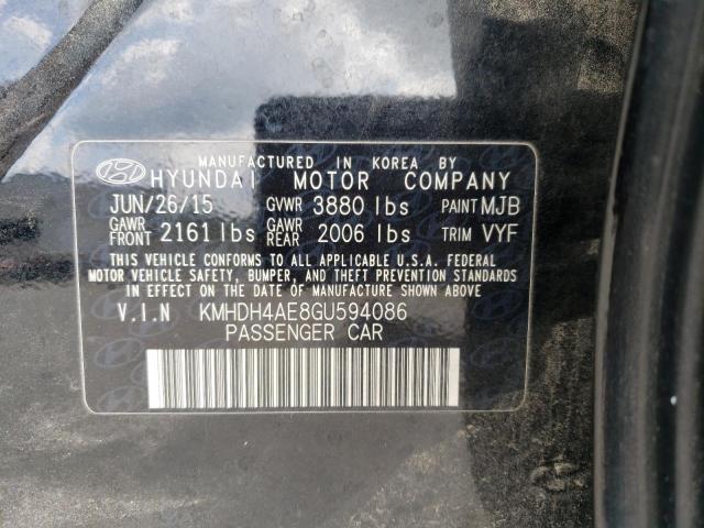 Photo 12 VIN: KMHDH4AE8GU594086 - HYUNDAI ELANTRA SE 