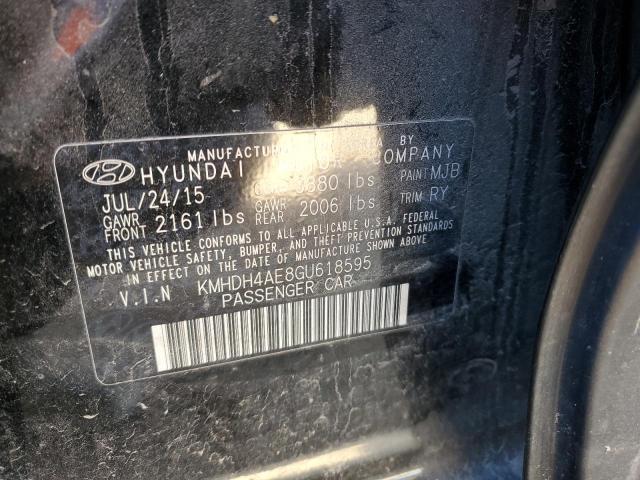 Photo 12 VIN: KMHDH4AE8GU618595 - HYUNDAI ELANTRA 