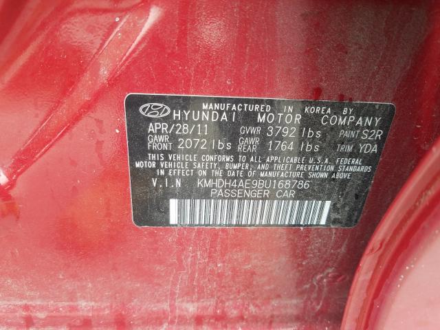 Photo 9 VIN: KMHDH4AE9BU168786 - HYUNDAI ELANTRA GL 