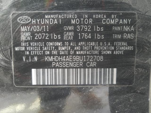 Photo 9 VIN: KMHDH4AE9BU172708 - HYUNDAI ELANTRA GL 