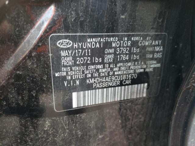 Photo 11 VIN: KMHDH4AE9CU181670 - HYUNDAI ELANTRA GL 