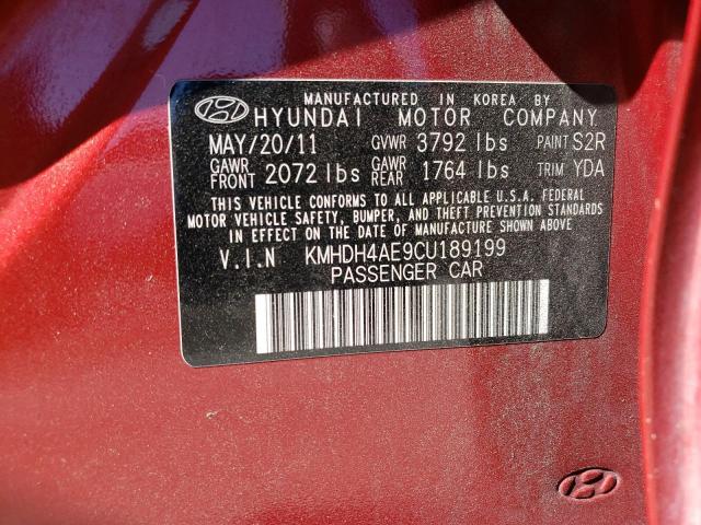 Photo 11 VIN: KMHDH4AE9CU189199 - HYUNDAI ELANTRA GL 