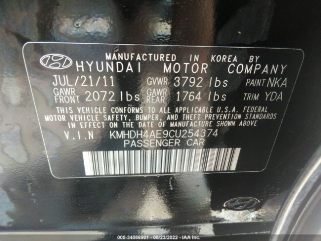 Photo 8 VIN: KMHDH4AE9CU254374 - HYUNDAI ELANTRA 