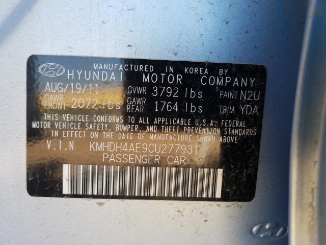 Photo 9 VIN: KMHDH4AE9CU277931 - HYUNDAI ELANTRA GL 