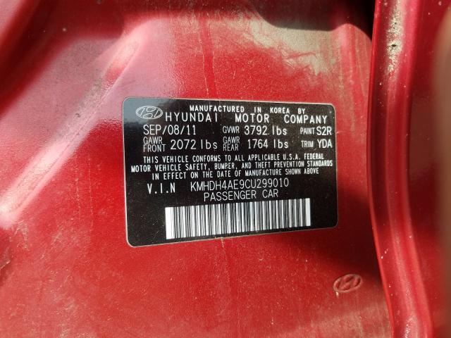 Photo 9 VIN: KMHDH4AE9CU299010 - HYUNDAI ELANTRA 