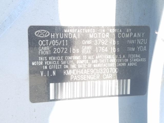 Photo 9 VIN: KMHDH4AE9CU320700 - HYUNDAI ELANTRA GL 