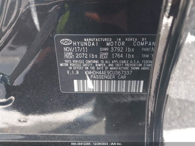 Photo 8 VIN: KMHDH4AE9CU367337 - HYUNDAI ELANTRA 