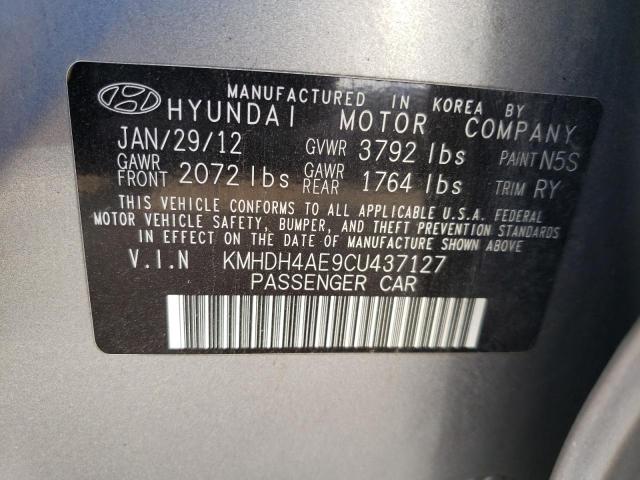 Photo 9 VIN: KMHDH4AE9CU437127 - HYUNDAI ELANTRA GL 