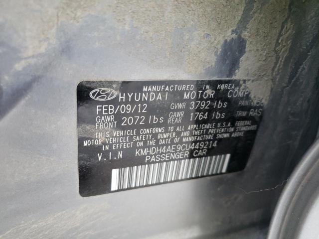 Photo 9 VIN: KMHDH4AE9CU449214 - HYUNDAI ELANTRA GL 