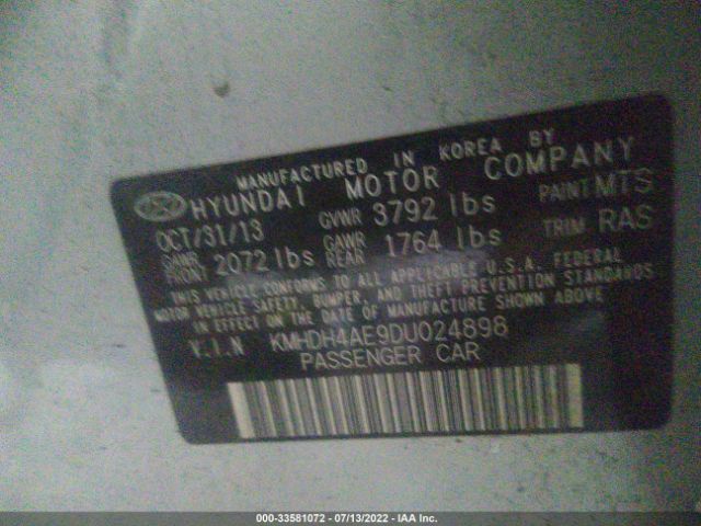 Photo 8 VIN: KMHDH4AE9DU024898 - HYUNDAI ELANTRA 