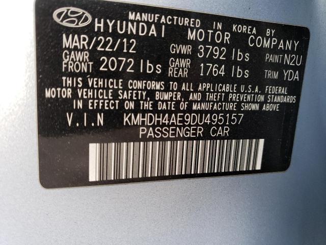 Photo 11 VIN: KMHDH4AE9DU495157 - HYUNDAI ELANTRA 