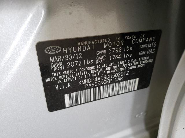 Photo 12 VIN: KMHDH4AE9DU502012 - HYUNDAI ELANTRA GL 