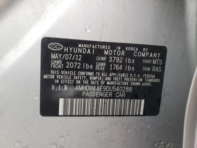 Photo 9 VIN: KMHDH4AE9DU540288 - HYUNDAI ELANTRA GL 